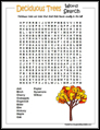Deciduous Trees Word Search