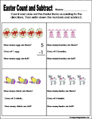 Easter Preschool and kindergarten math worksheet