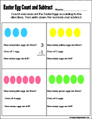 Easter Preschool and kindergarten math worksheet