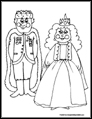 King and Queen coloring page