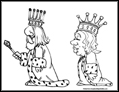 King and Queen coloring page