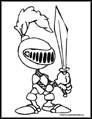 Knight coloring page