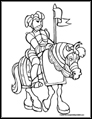 Knight coloring page