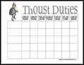 Knight Chore Chart