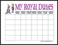 Prince Chore Chart