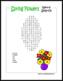 Spring Flowers Word Search