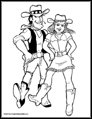 Cowboy coloring page