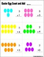 Preschool and kindergarten Easter math worksheet