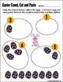 Preschool and kindergarten Easter math worksheet