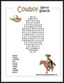 Cowboy Word Search