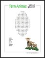 Farm Animals Word Search