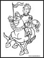 Knight coloring page