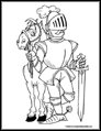 Knight coloring page