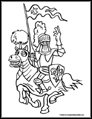 Knight coloring page