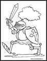 Knight coloring page