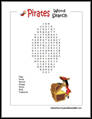 Easy Pirate Word Search