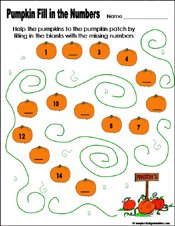 Preschool and kindergarten halloween math worksheet