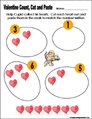 Preschool and kindergarten valentine math worksheet