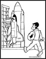 space shuttle coloring page